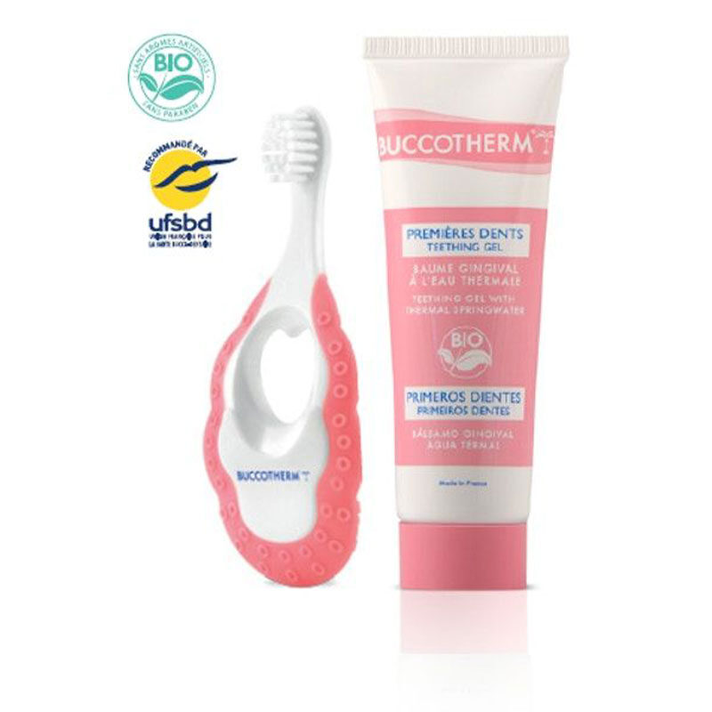 Vegan Teething Gel & Baby Toothbrush kit Buccotherm 50ml