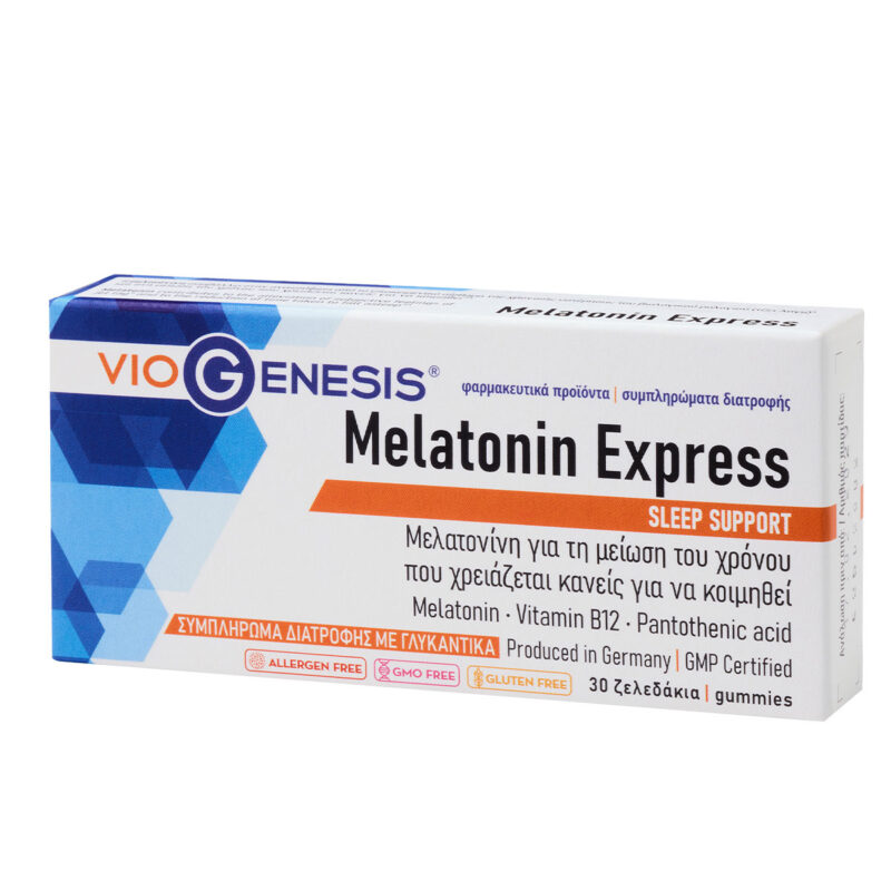 Melatonin Express Viogenesis 30 Διπλές μασώμενες ταμπλέτες