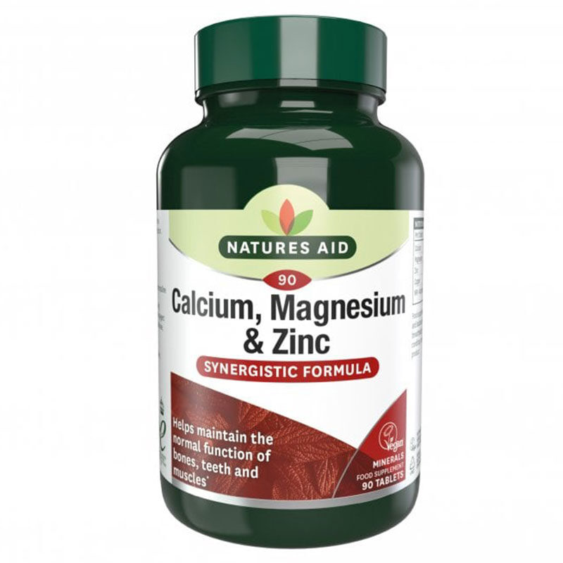 Vegan Calcium Magnesium and Zinc Natures Aid 90 ταμπλέτες