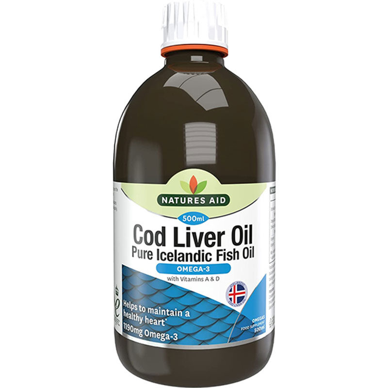 Cod Liver Oil Liquid Natures Aid 500ml