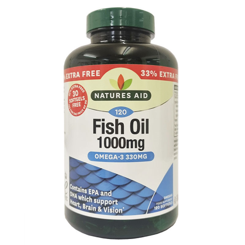 Fish Oil 1000 mg Natures Aid 120 κάψουλες
