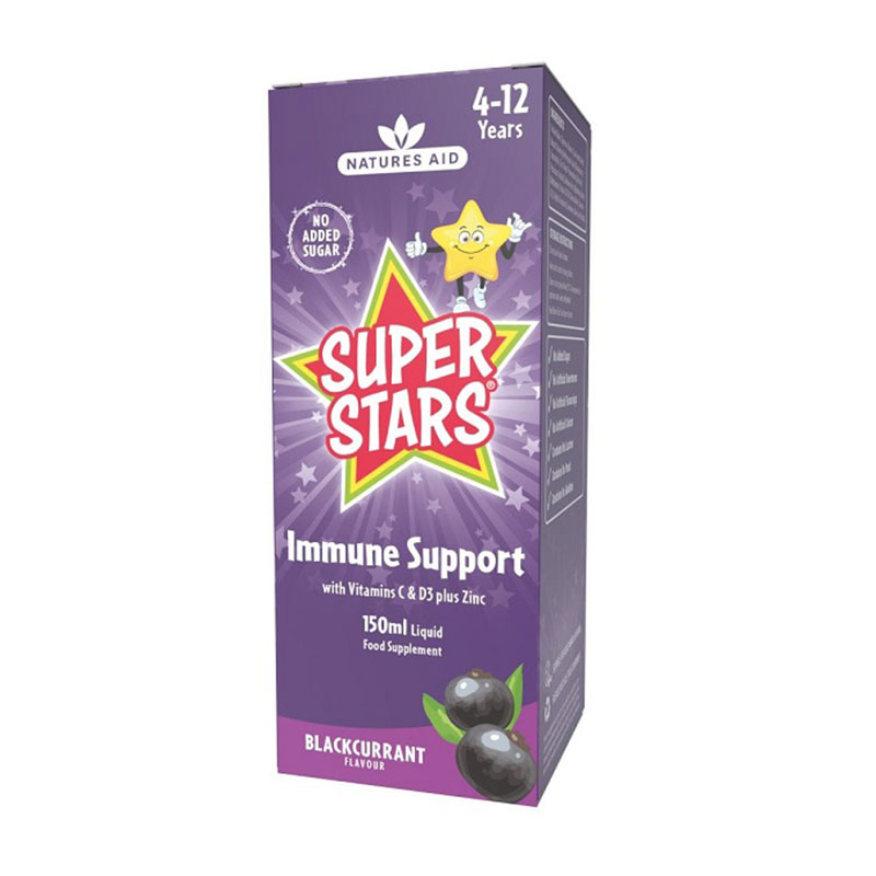 Vegan Super Stars Immune Support για παιδιά 4-12 ετών Natures Aid 150ml