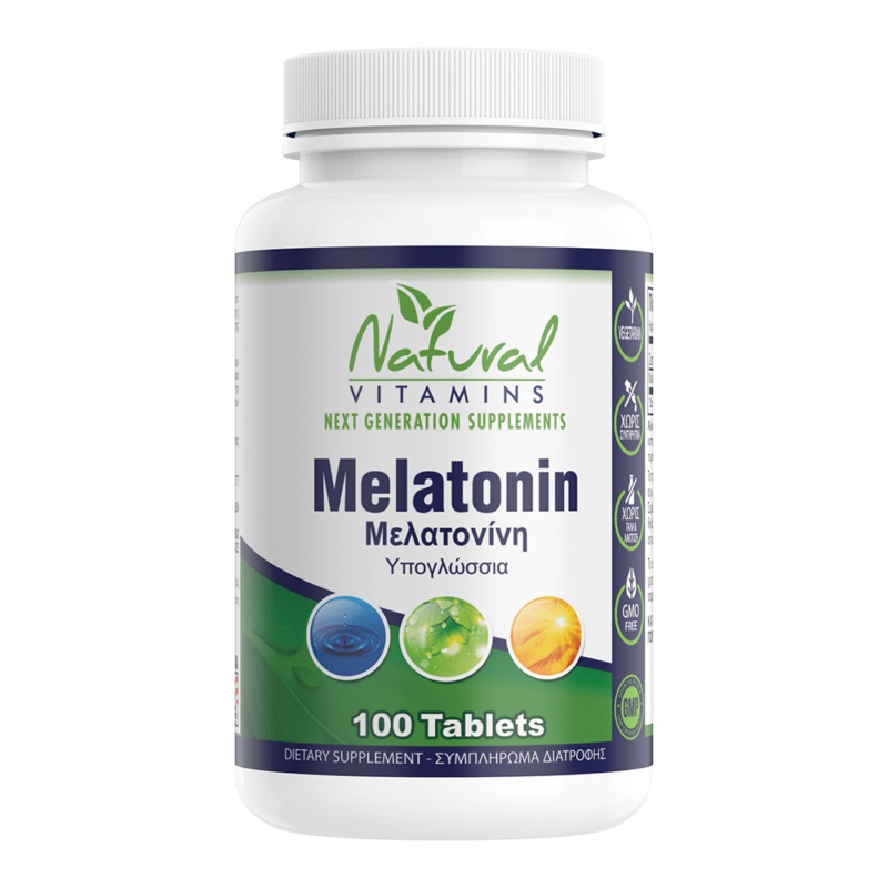 Natural Vitamins Melatonin 1mg 100 υπογλώσσιες ταμπλέτες