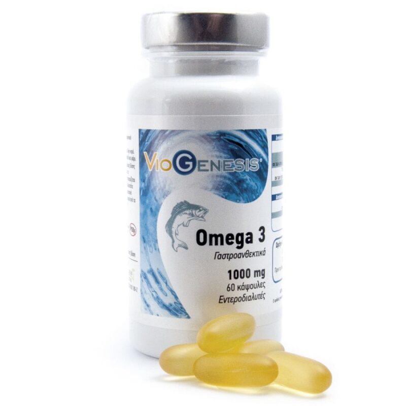 Viogenesis Omega 3 Fish Oil 1000mg 60 κάψουλες - Λήγει 9/10/21