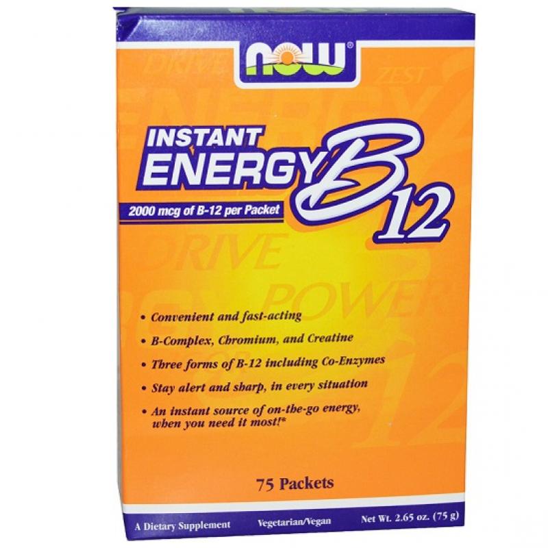 Now Foods Instant Energy B12 2000 mcg 75 φακελάκια