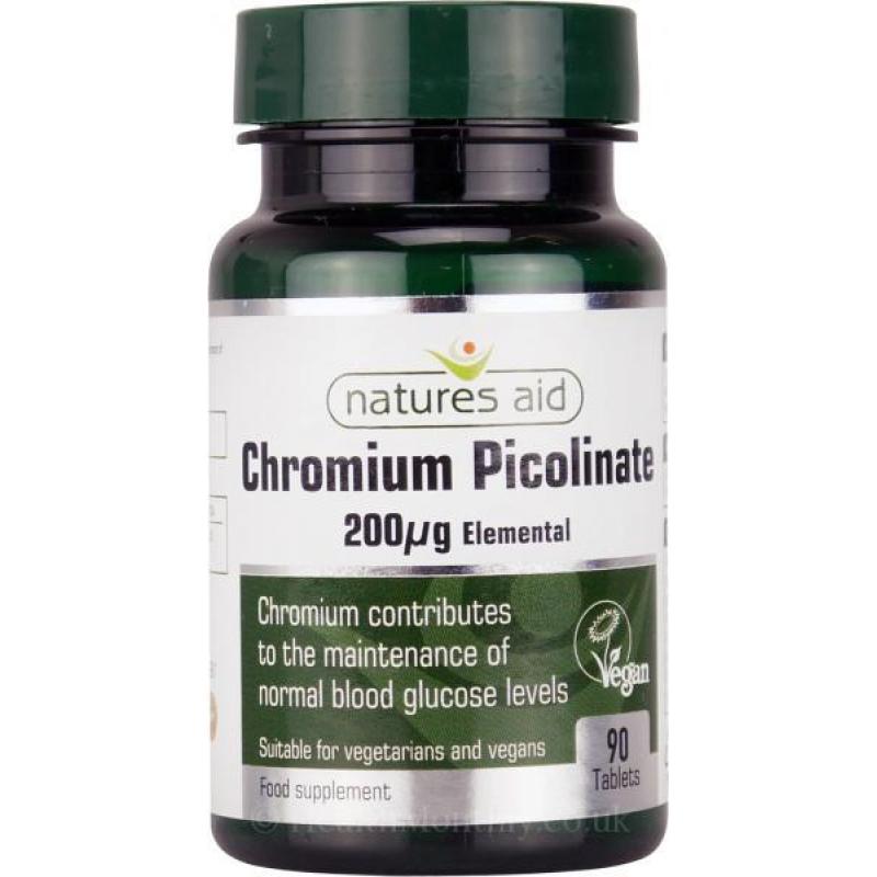 Natures Aid Chromium Picolinate 200μg 90 ταμπλέτες