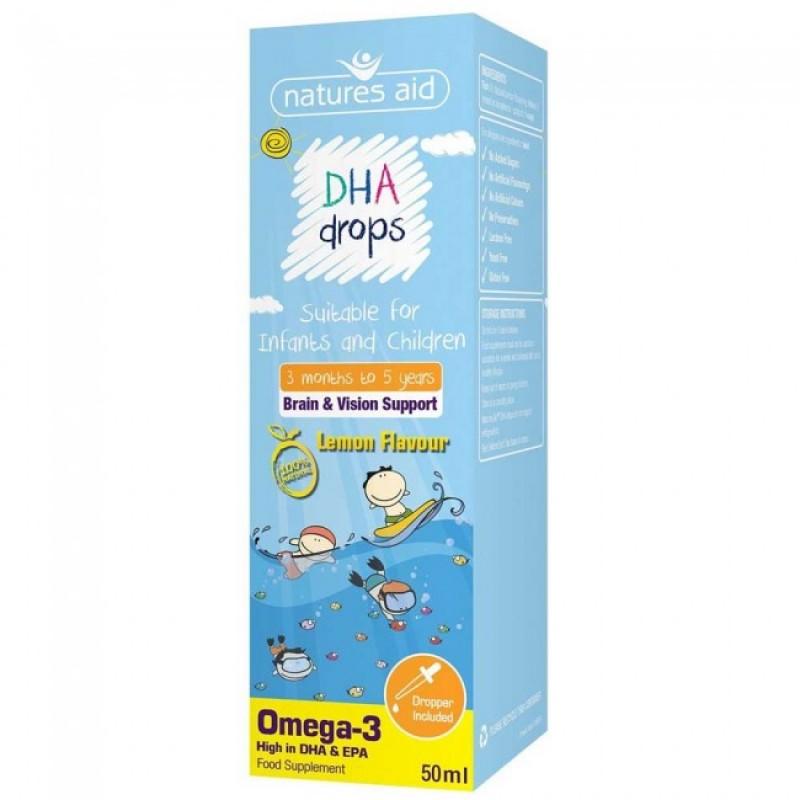 Natures Aid DHA Drops Omega-3 για Βρέφη και Παιδιά 50 ml