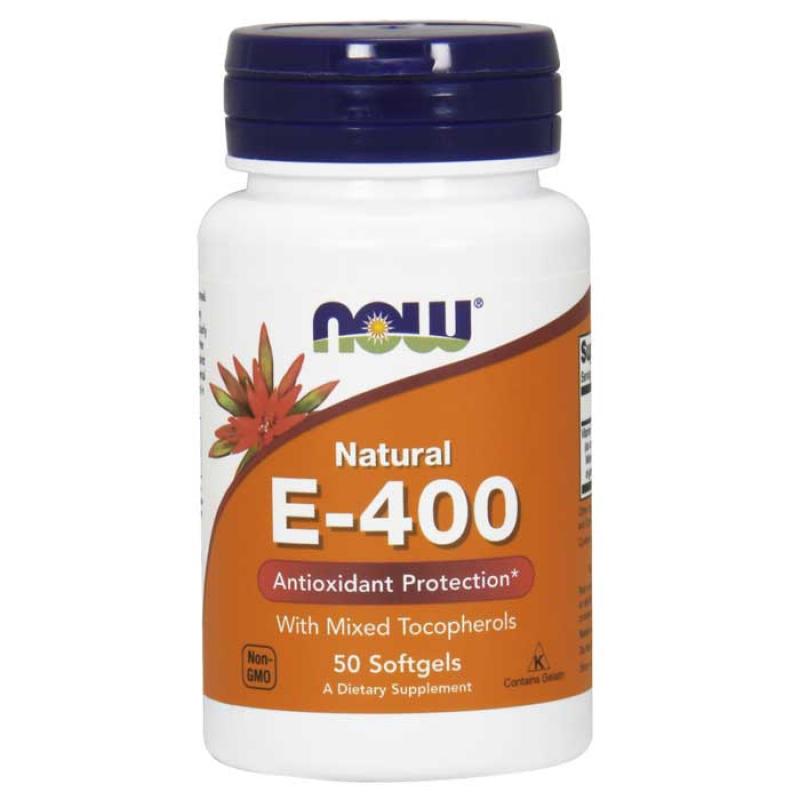 Vitamin E-400 IU MT 50 Softgels - Now Foods / Αντιοξειδωτικό