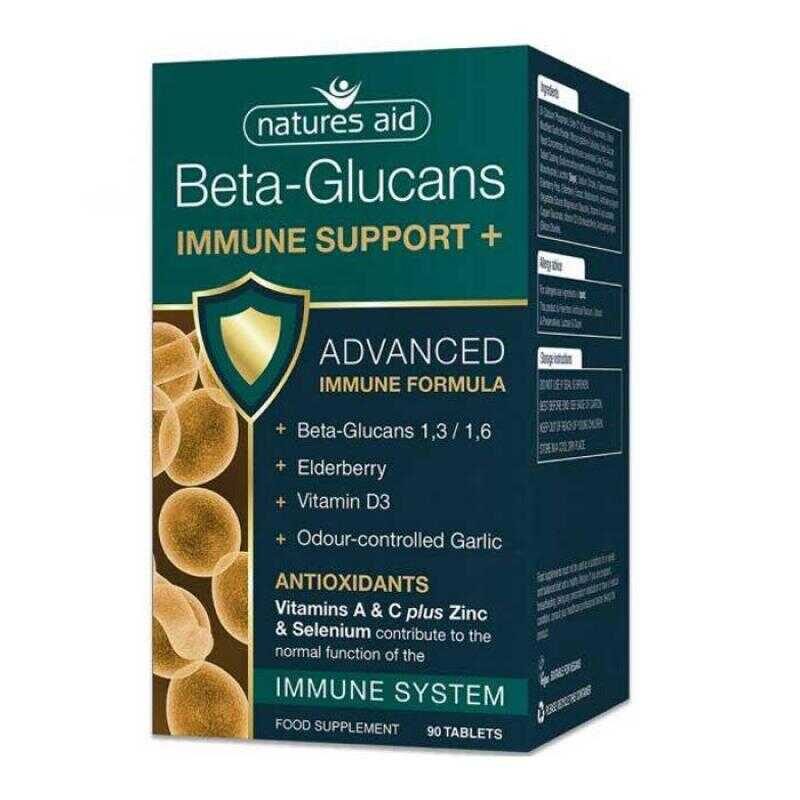 Natures Aid Immune Support+ with Beta Glucans 90 ταμπλέτες