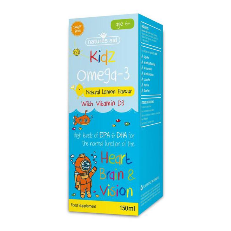 Natures Aid Kidz Omega-3 with Vitamin D3 150ml