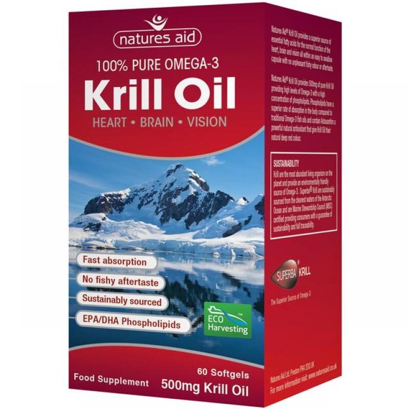 Natures Aid Krill Oil Superba 500mg 60 μαλακές κάψουλες