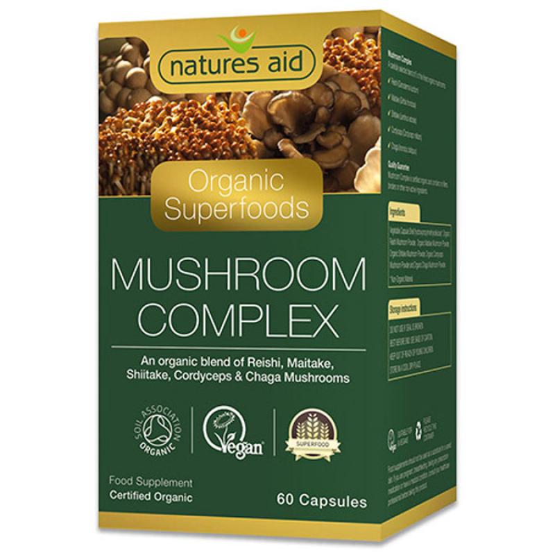 Natures Aid Organic Mushroom Complex 60 κάψουλες