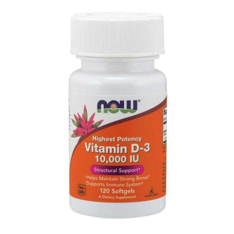 Now Foods Vitamin D3 10000iu 120 μαλακές κάψουλες