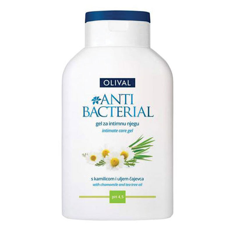 Natural Antibacterial Intimate Care Gel Φυσικό Σαπούνι για την Ευαίσθητη Περιοχή Χαμομήλι και Τεϊόδεντρο Olival 250ml
