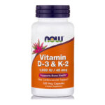 Now Vitamin D3 & K2 1000 IU/45 mcg 120 Kάψουλες