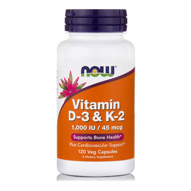 Now Vitamin D3 & K2 1000 IU/45 mcg 120 Kάψουλες