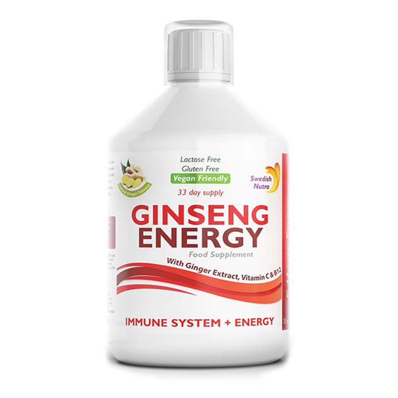 Swedish Nutra vitamin Ginseng Energy Vegan