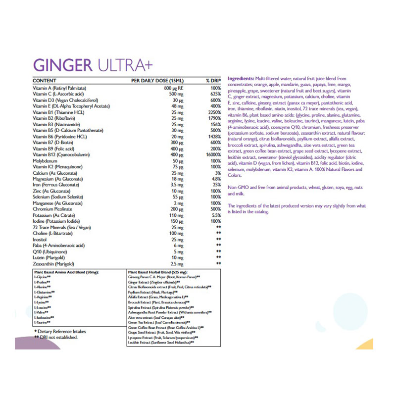 Swedish Nutra Vegan ultra + ginger multivitamin