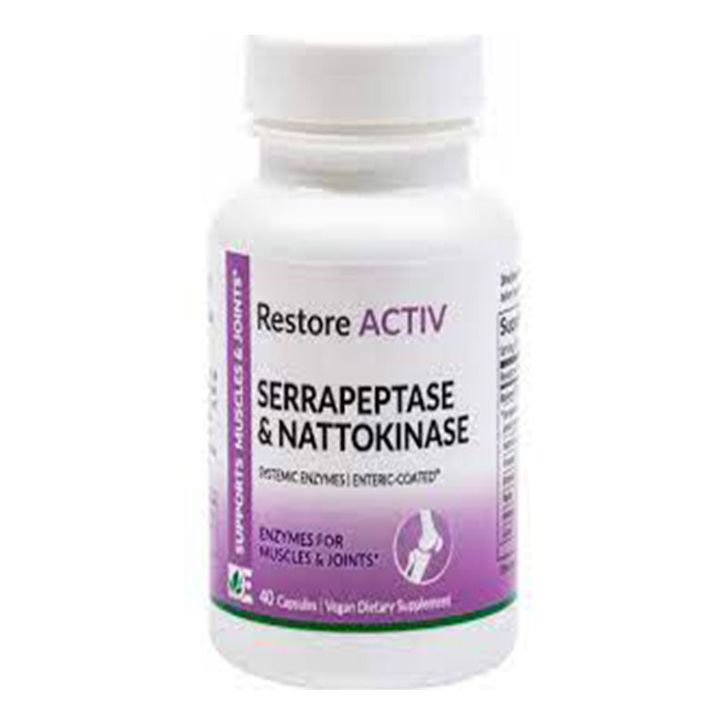 AM Health Restore Activ Serrapeptase & Nattokinase 40caps