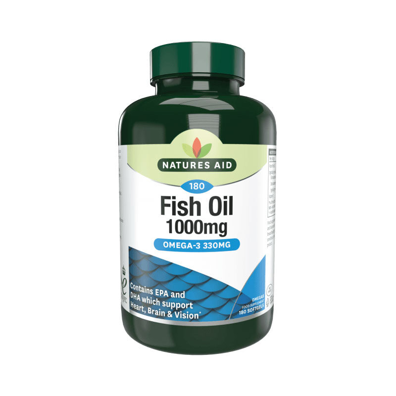 Fish Oil 1000mg Nature's Aid 180 Caspules
