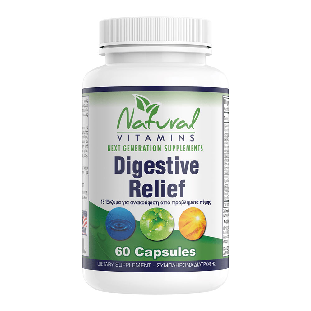 Digestive Relief 60 Capsules - Natural Vitamins