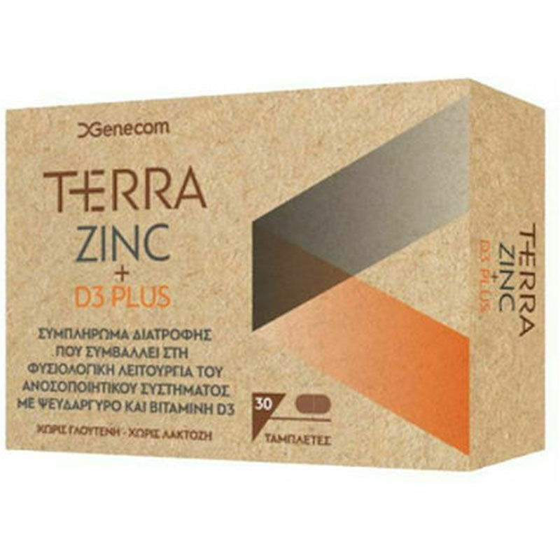 terra zinc + d3 plus 30 tabs genecom
