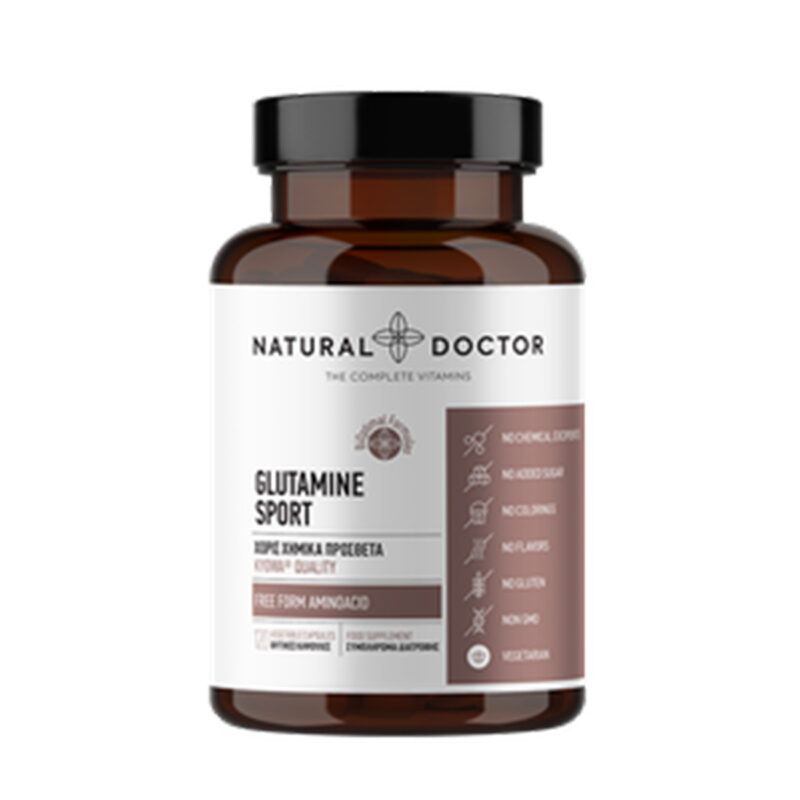 Glutamine Sport Συμπλήρωμα Διατροφής με L-Glutamine Natural Doctor 120 Φυτικές Κάψουλες