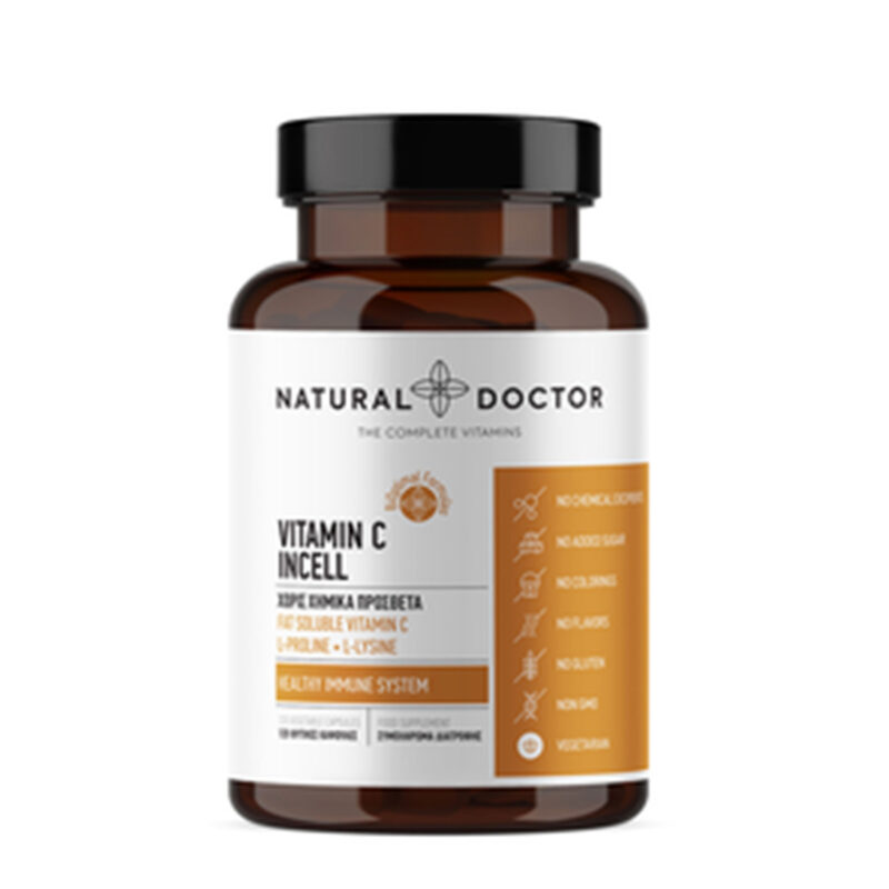 Vitamin C Incell Συμπλήρωμα Διατροφής με Βιταμίνη C Natural Doctor 120 caps