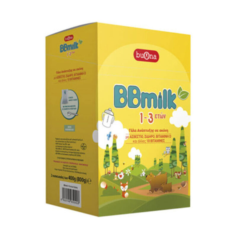 Βρεφικό Γάλα Ανάπτυξης BBmilk 1-3 ετών Buona 800g (2 συσκευασίες των 400g)