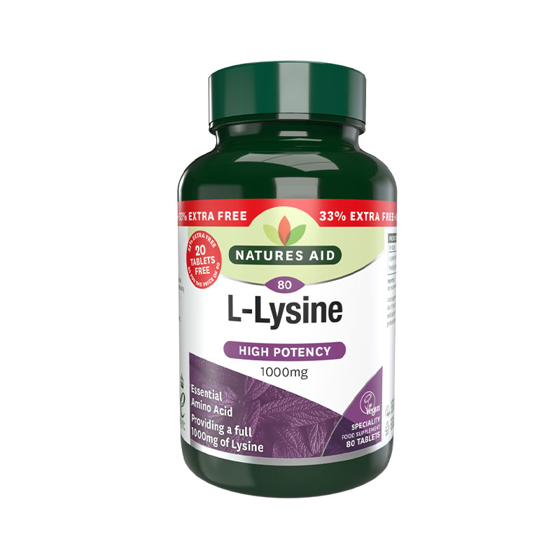 l lysine natures aid 1000mg 80 tablets