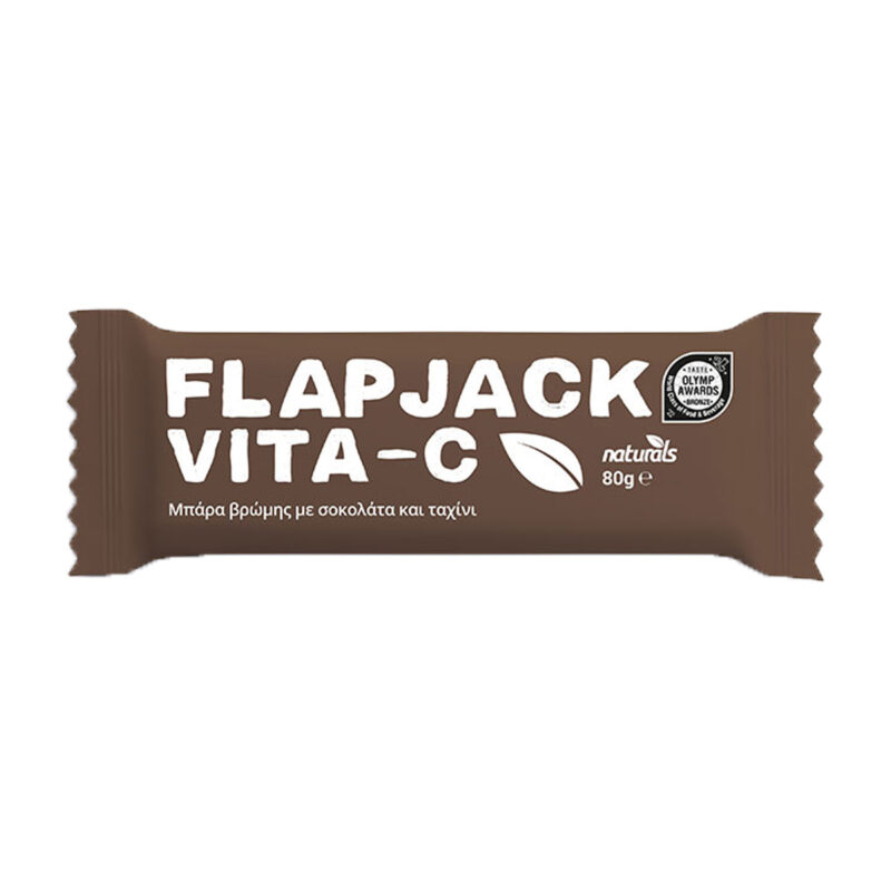 Flapjack Vita-C Μπάρα βρώμης με βιταμίνη C, σοκολάτα και ταχίνι Naturals 80 γραμμάρια