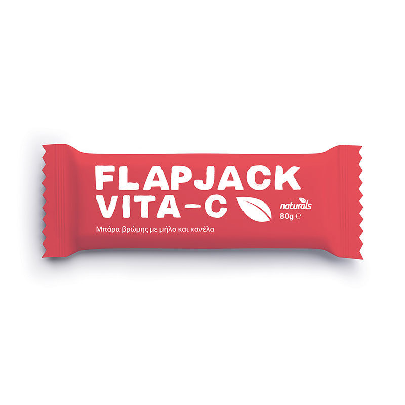 Flapjack Vita-C Μπάρα βρώμης με βιταμίνη C, μήλο και κανέλα Naturals 80 γραμμάρια