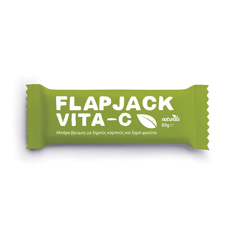 Flapjack Vita-C Μπάρα βρώμης με βιταμίνη C, με ξηρούς καρπούς και ξηρά φρούτα Naturals 80 γραμμάρια