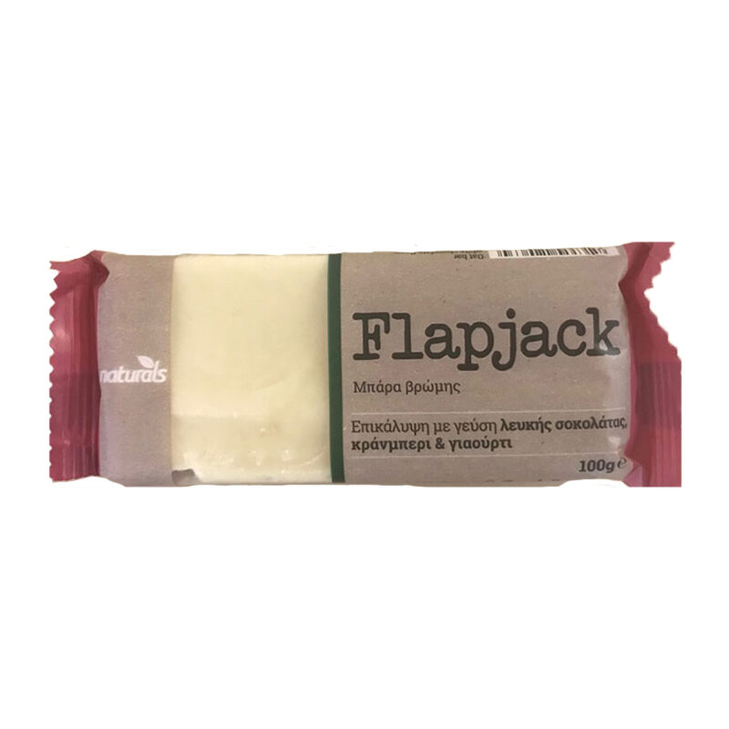 Flapjack Mπάρα βρώμης με επικάλυψη γεύση λευκής σοκολάτας, κράνμπερι & γιαούρτι Naturals 100γρ