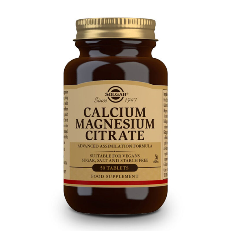 Vegan Calcium Magnesium Citrate Solgar 50 ταμπλέτες