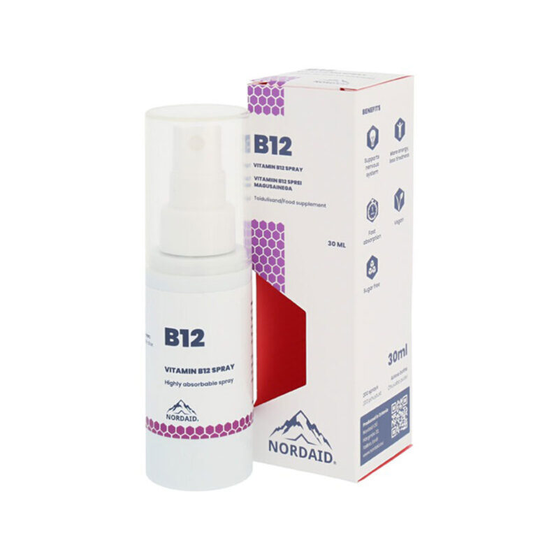 B12 Spray Υπογλώσσια βιταμίνη Β12 NordAid 30mL