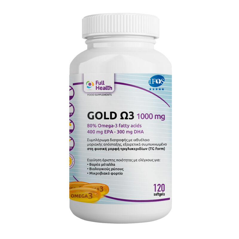 OMEGA 3 GOLD 1000 mg Full Health 120 Κάψουλες
