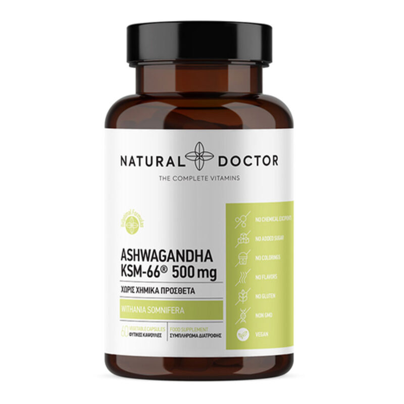 Ashwagandha KSM-66 500mg Natural Doctor 60 φυτικές κάψουλες