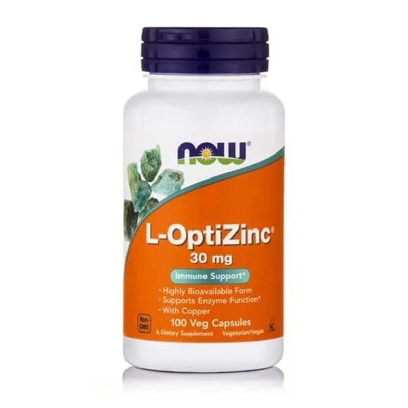 L-Optizinc 30mg Now Foods 100 φυτικές κάψουλες