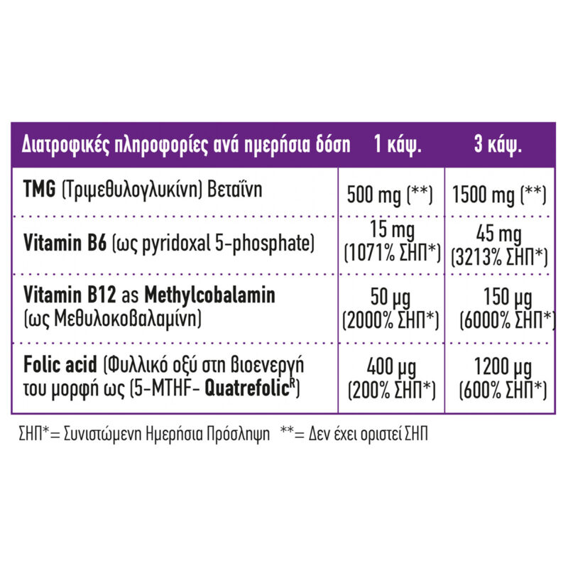 Homocysteine Formula Full Health 60 φυτοκάψουλες 2
