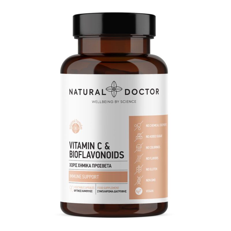 Vegan Vitamin C and Bioflavonoids Natural Doctor 90 φυτικές κάψουλες