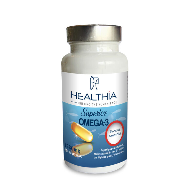 Superior Omega 3 1380mg Healthia 60 κάψουλες