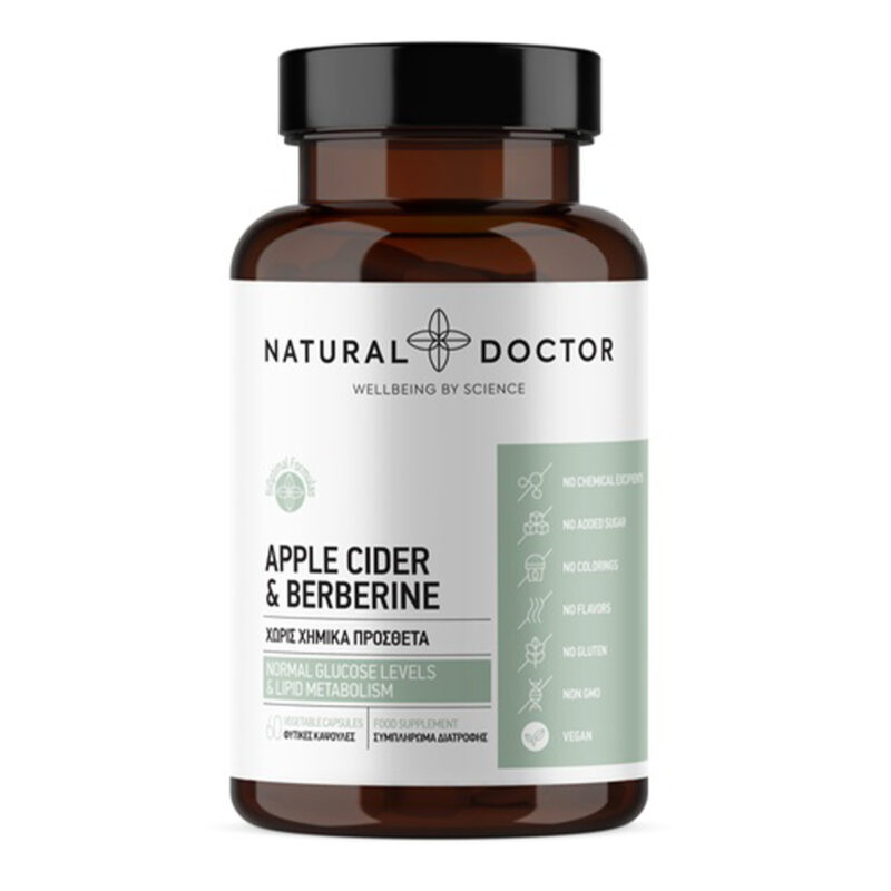 Vegan Apple Cider Vinegar and Berberine Natural Doctor 60 φυτικές κάψουλες