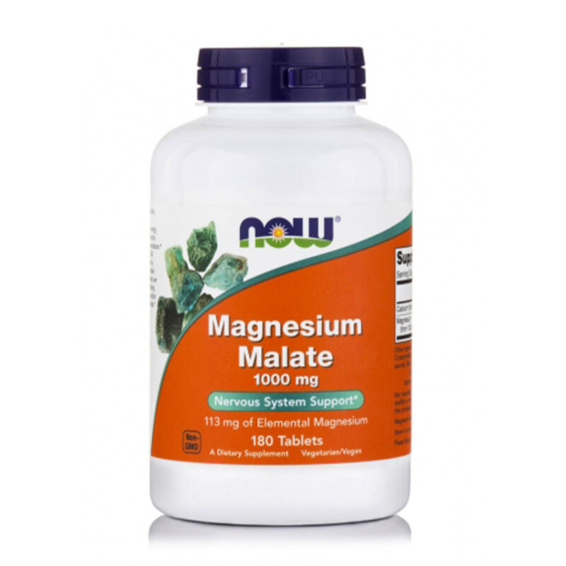 Vegan Magnesium Malate 1000mg Now Foods 180 Ταμπλέτες