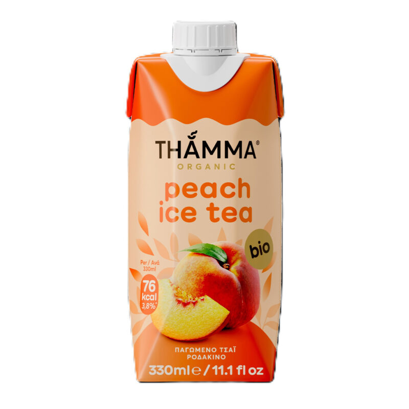 Βιολογικό Παγωμένο Τσάι Ροδάκινο Thamma 330mL