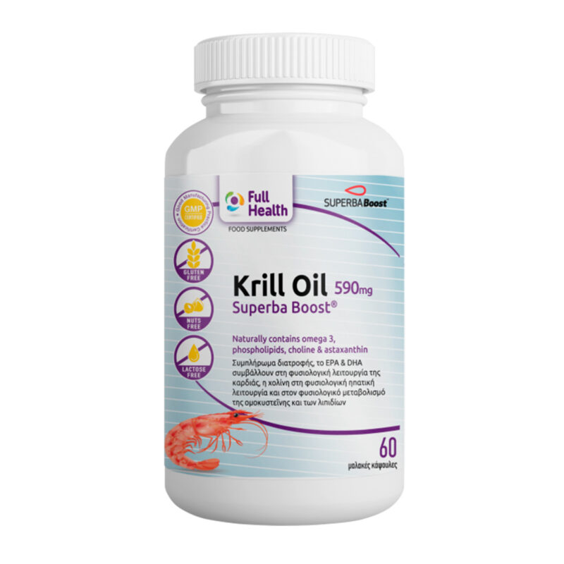 Krill Oil Superba Boost 590mg Full Health 60 μαλακές κάψουλες