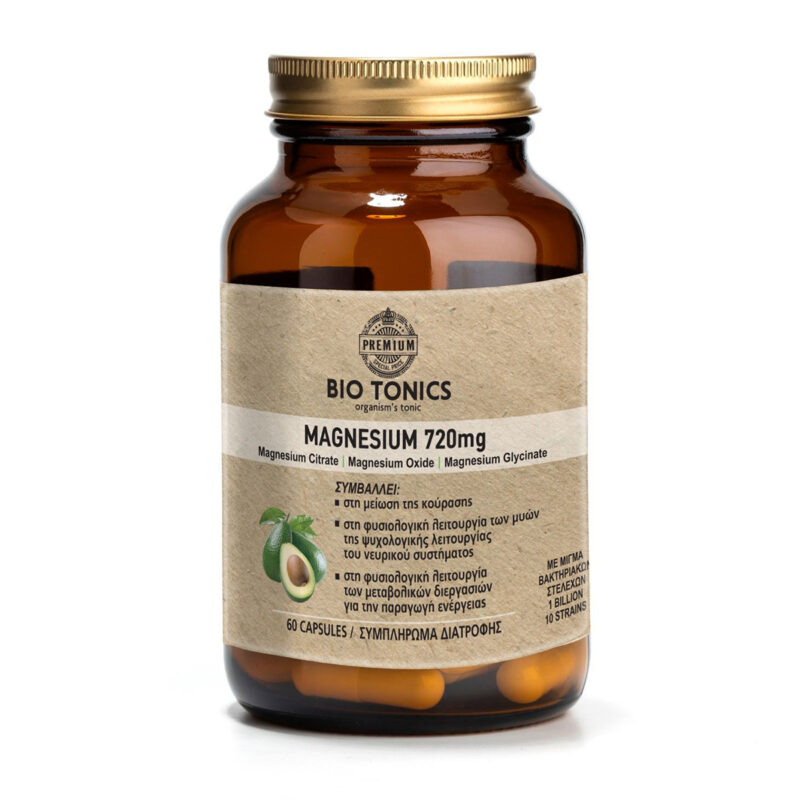 Magnesium 720mg Biotonics 60 κάψουλες