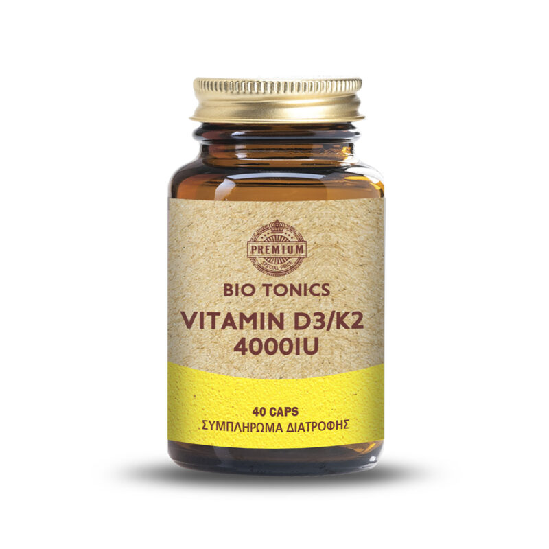 Vitamin D3/K2 4000IU Biotonics 40 κάψουλες