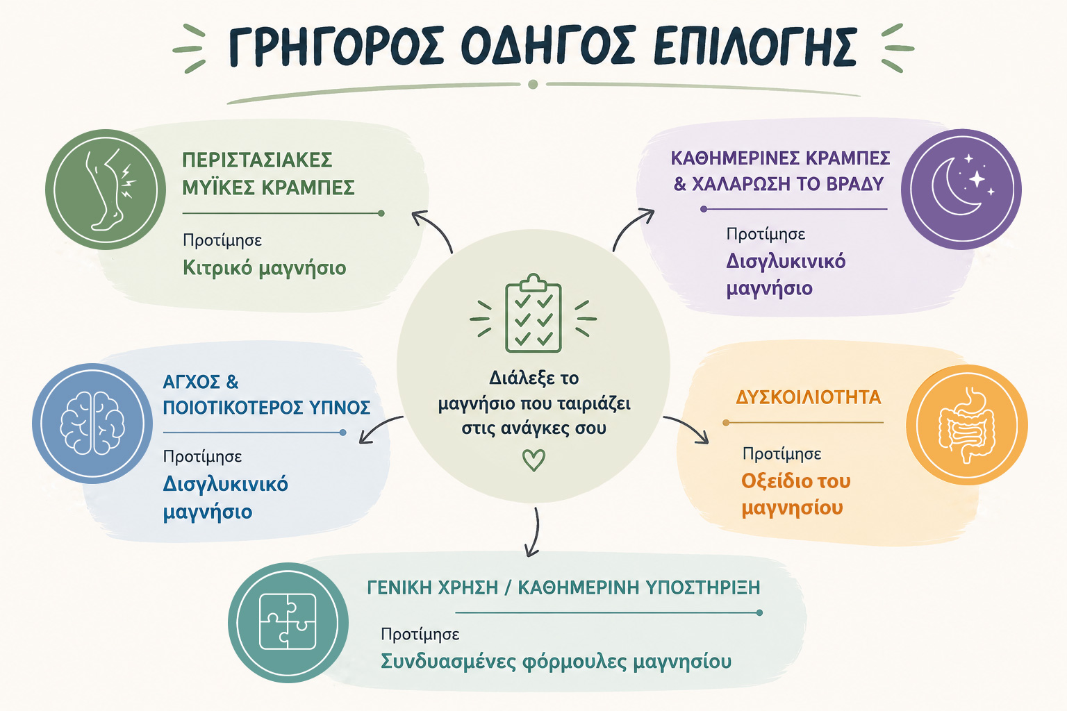 Γραφικό γρήγορου οδηγού επιλογής του καλύτερου μαγνησίου