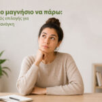 "Ποιο μαγνήσιο να πάρω: οδηγός επιλογής για κάθε ανάγκη" - γυναίκα που σκέφτεται πιο μαγνήσιο να πάρει